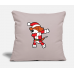 Merry Christmas Holidays Xmas Dabbing Dab Dog Light Taupe Pillow